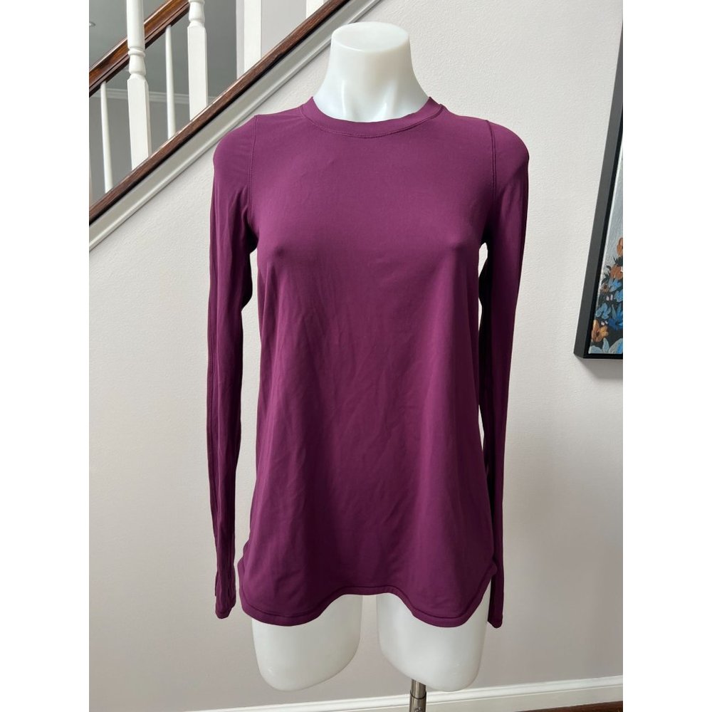 Lululemon Tuck and Flow Long Sleeve Tee - Plum - Size 4